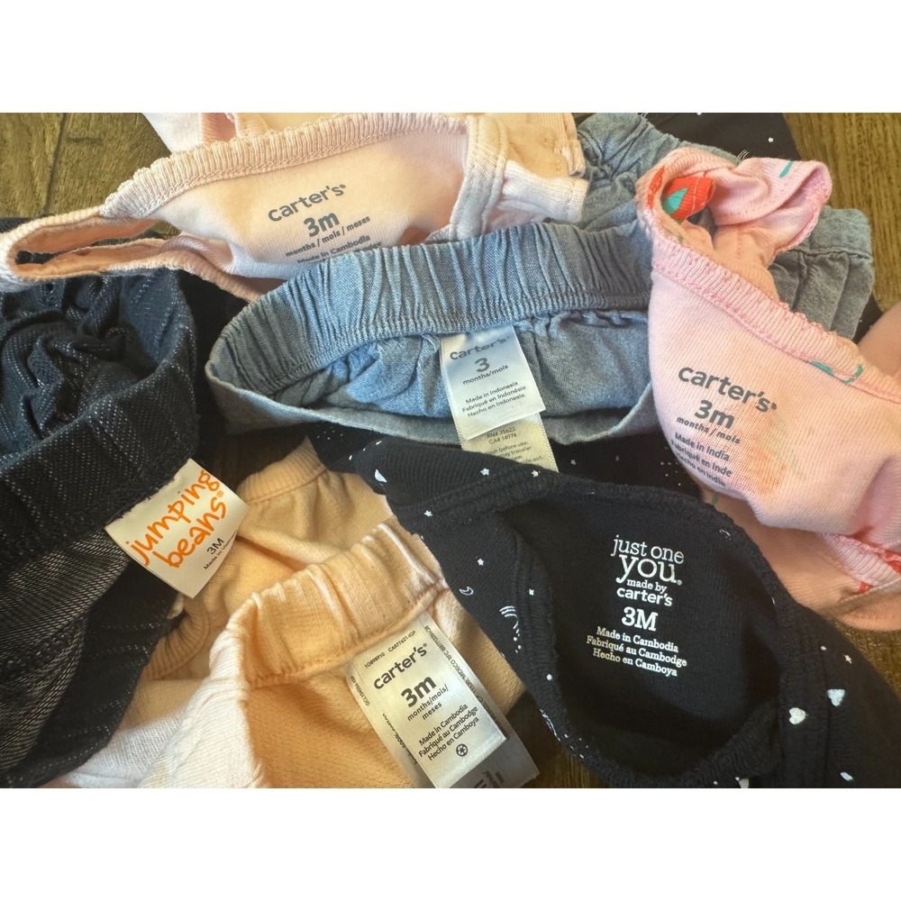 Carter's Baby Clothes Girl 3 Months Outfits Bodysuit Tank Tops Shirts Shorts Lot - Picture 12 of 12